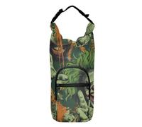 Amooorous Borsa per il trasporto della bottiglia d'acqua con un clown dai capelli verdi con un grande sorriso e due mani che tengono in alto il dito medio, borsa per il trasporto della bottiglia