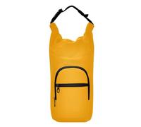 Amooorous Borsa per il trasporto della bottiglia d'acqua in tinta unita arancione tinta unita gialla con cerniera isolata portabottiglie portabottiglie portabottiglie, adatta per bottiglie da 567 g,