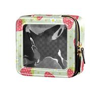 Amooorous Borsa per la cura della pelle delle borse di trucco delle fragole deliziose rosse delle borse di trucco della radura per il viaggio, Fragole Rosse Deliziose, 1 size