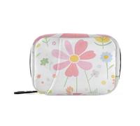 Amooorous Borsa per medicina colorata con fiori freschi estivi con scomparti staccabili attaccabili portapillole organizzatori per borsa, Fiori estivi freschi colorati, 1 size