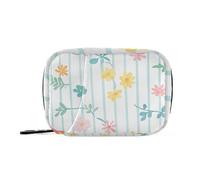 Amooorous Borsa per medicinali colorata con scomparti staccabili, pratica da viaggio, Fiori Estivi Freschi e Colorati, 1 size