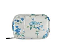 Amooorous Borsa per medicinali con fiori blu freschi in estate con scomparti rimovibili per fissaggio a compresse da viaggio, Fiori blu freschi in estate, Taglia unica