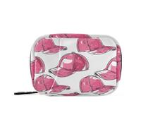 Amooorous Borsa per medicinali da viaggio singola con scomparti rimovibili, motivo: baseball rosa, Baseball rosa del fumetto unico, 1 taglia, Baseball Rosa Cartone Animato Unico, 1 size