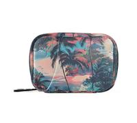 Amooorous Borsa per medicinali tropicale hawaiana con scomparti staccabili, organizer portatile per medicine da viaggio per borsa
