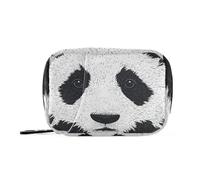 Amooorous Borsa per medicine con stampa di panda animale, con scomparti staccabili, riutilizzabile, organizer per pillole giornaliero per borsa