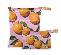 Amooorous Borsa per vestiti a prova di disordine arancione arancione con pittura a olio 2 confezioni essenziali da viaggio per volare con manici per palestra, viaggio