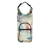 Amooorous Borsa porta bottiglia d'acqua con unicorni volanti e custodia isolata per bottiglie d'acqua a corpo incrociato, adatta per bottiglie da 567 g, 680 g, 907,2 g, 1134 g