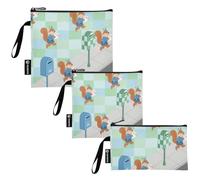 Amooorous Borsa porta lettere a forma di scoiattolo, riutilizzabile, per sandwich, snack, impermeabile, per gli amici del campeggio e gli attrezzi