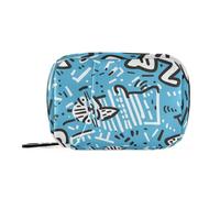 Amooorous Borsa portaoggetti per medicinali a forma di gatto astratto con scomparti staccabili, pratica portapillole, Gatto Astratto, 1 size