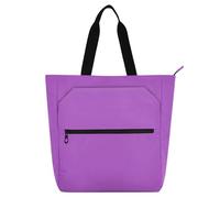 Amooorous Borsa tote decorativa per bambini e adulti orchidea media tinta unita viola tinta unita impermeabile riutilizzabile borsa della spesa borsa da spiaggia con cerniera per scuola e