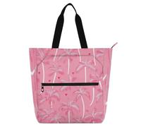 Amooorous Borsa tote decorativa per bambini, ragazzi e ragazze, donne, motivo palma, anime, San Valentino, borse scolastiche leggere con tasche con cerniera per università, shopping, ecc