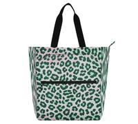 Amooorous Borsa tote decorativa per bambini, ragazzi e ragazze, motivo pelle di ghepardo sfumata colorata borsa da spiaggia borsa da scuola borsa per la spesa con cerniera per lo shopping, la spiaggia