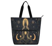 Amooorous Borsa tote decorativa per bambini ragazzi ragazze adulti Muse Moon Godness Boho Gotico Leggero Libreria Libro Tote Bag Tote Bag con tasche per la scuola lo shopping
