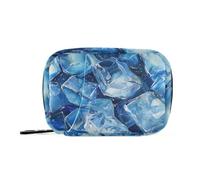 Amooorous Borsa trasparente blu dell'organizzatore della medicina dei cubetti di ghiaccio con gli scomparti staccabili borsa portatile di viaggio della medicina per la borsa