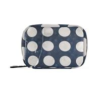 Amooorous Borse blu navy del farmaco del punto di Polka Dot con la borsa portatile di viaggio della medicina dei compartimenti