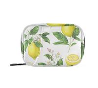 Amooorous Borse gialle della medicina del limone con l'organizzatore riutilizzabile della pillola degli scomparti staccabili 2 volte al giorno per la borsa, Giallo limone, 1 size