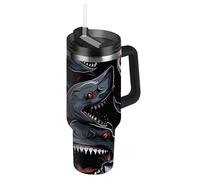 Amooorous Bottiglia d'acqua a bocca larga, portatile, con coperchio con cannuccia, tazza decorativa con coperchio per acqua, tè freddo o caffè vasos para bebidas y agua 1,134 g