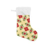 Amooorous Buon Natale Colore Plaids Calza Natale Famiglia Calze con Peluche Polsino per Pupazzo di Neve Cucina calcetines de Navidad para chimenea