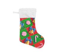 Amooorous Buon Natale Rosa Candy Bell Grandi Calze di Natale Famiglia Calze con Polsino di Peluche per Scale Camino Medias de Navidad para chimenea