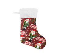 Amooorous Buon Natale Verde Schiaccianoci Grandi Calze di Natale Famiglia Calze con Polsino di Peluche per Cucina Mantel decoracion navidena para cocina