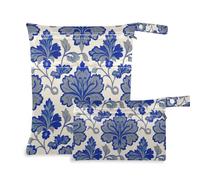 Amooorous Buttercup Sweet Potato Pattern Grigio Blu Impermeabile Costumi Da Bagno Borse 2 Pack Borsa per Pannolini Accessori Essenziali Con Manici Per Pannolini Per Bambini, Bagno