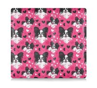 Amooorous Carino Animale Cane Cuore San Valentino Premium Pelle Auto Registrazione & Assicurazione Card Holder Portafoglio Documenti per Carte, Documento Essenziale Patente di Guida
