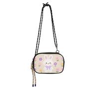 Amooorous Carino Cartone Animato Bianco Coniglio Crossbody Portafoglio Borsa per le Donne Moda con Tracolla Regolabile Mini Borsa A Tracolla Passeggiare il cane bultos de para mujeres