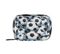 Amooorous Carino cartone animato Calcio Calcio Medicina Borse con Scomparti staccabili Comodo organizzatore settimanale pillola per borsa