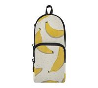 Amooorous Carino Cartoon Banana Nylon 3 Scomparti Matite Borse per Bambini Grande Capacità Matita Caso di Stoccaggio Cancelleria per Adolescenti High School 1600ml