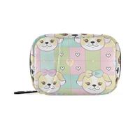 Amooorous Carino Cartoon Bear viaggio medicina borsa con scomparti staccabili conveniente pillola organizzatore mensile per borsa, Simpatico Orso Cartoon, 1 size