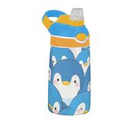 Amooorous Carino Cartoon Penguin Bottiglia di Acqua con Cannuccia Portatile Tritan Bottiglia di Acqua per Bike Corsa Sport Viaggi Palestra termo de cafe caliente