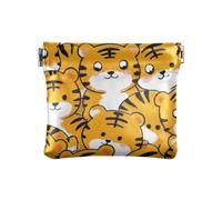 Amooorous Carino Cartoon Tigers Portamonete da donna in pelle impermeabile titolare della carta per le donne, Carino cartone animato Tigri, 1 size