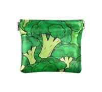 Amooorous Carino Cartoon Vegetale Broccoli Cuoio DELL'UNITÀ di elaborazione Piccolo Portamonete Impermeabile Mini Sacchetto Della Moneta, Carino cartone animato broccoli veget, 1 size