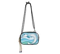Amooorous Carino Del Fumetto Blu Delfino Crossbody Portafoglio Borsa per le Donne di Modo con Cinghia Regolabile Borse Data bolsa de mano para mujer elegante