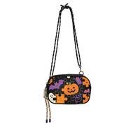 Amooorous Carino Nero Halloween Jigsaw Puzzle Nero Crossbody Borse per Donna Bellezza con Tracolla Regolabile Piccola Borsa A Tracolla Go Shopping bolsa de mano para mujer