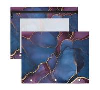 Amooorous Cartellina portadocumenti in plastica trasparente per lettere formato A4, confezione da 2 pezzi, per insegnanti, casa, marmo, bordeaux, blu navy