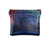Amooorous Cartone animato Albero 4 di luglio Giorno dell'Indipendenza Donne Portafoglio in Pelle Contanti Carino Trucco Borsa Cambiare Borsa per le Donne, cartone animato Albero 4 luglio Giorno