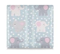 Amooorous Cartone animato Carino Blu Valentine Elephant Premium Leather Toursuit auto immatricolazione e assicurazione titolare della carta Prefetto Car Essentials Portafoglio per carte, documenti