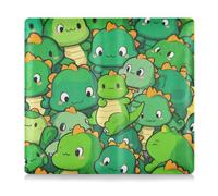 Amooorous Cartone animato carino dinosauro in pelle verde assicurazione auto e titolare della carta di registrazione Car Essentials per carte, documento essenziale, patente di guida veicolo scartoffie