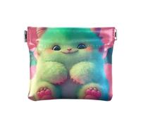 Amooorous Cartone animato carino farcito bestia donna in pelle portamonete portamonete portatile chiusura portafoglio titolare della carta per donna ragazza, Cartone animato carino farcito bestia, 1