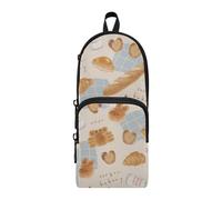 Amooorous Cartone animato Carino Marrone Bunny Dessert House Nylon 3 Scomparti Matite Borse Per Teen Studio & Multifunzionale Scuola Matita Astuccio Cancelleria per Insegnante Scuola Media 1600ml