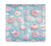 Amooorous Cartone animato Carino Rosa San Valentino Love Donuts Pelle Registrazione e Assicurazione Titolare Porta Carta di Guanti, Vano Organizer per Carte, Essenziale Documento Patente di Guida