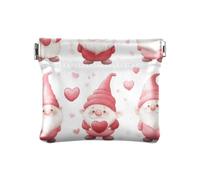 Amooorous Cartone animato Carino Rosso Natale Nani Delle Donne In Pelle Della Borsa Della Moneta Del Raccoglitore Unico Mini Della, Cartoon carino rosso nani di Natale, 1 size