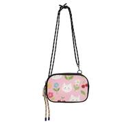 Amooorous Cartoon Colorful Fiori Circolari Piccola Borsa A Tracolla per Le Donne di Moda con Slot per Carte di Credito Borse a Tracolla Delle Donne Fai una passeggiata bolsas elegantes para mujer