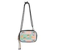 Amooorous Cartoon Cowboy Gatti Plaid Blu Rosa Cross Body Borsa Uomo Impermeabile con Slot per Carte di Credito Borsa a tracolla Passeggiare il cane bolso de mano para mujer