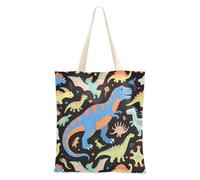 Amooorous Cartoon Dinosauri Colorati Delle Donne di Tela Tote Bag con manici Tote Bag Economici Riutilizzabili Borse per Uso quotidiano Bolsa de lona