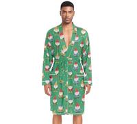 Amooorous Cartoon Paillettes Buon Natale Nani Mens Accappatoio Big & Tall Uomo Accappatoio Camicie da notte lunghe Camicia da notte Uomo Camicie da notte batas de bano para pareja per Swim Party L