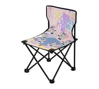 Amooorous Cartoon Plaid Viola Pigiama Party Rats Sedie da campeggio pieghevoli per adulti Sedia pieghevole portatile leggera con borsa per il trasporto per concerti pesca