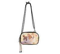 Amooorous Chibi Animal Dog Anti Theft Crossbody Bag per le donne Moda con slot per carte di credito piccole borse nere Fai una passeggiata bolso de mano para mujer