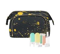 Amooorous Clash - Borsa per cosmetici, colore: giallo e nero, per cosmetici, organizer per carte e chiavi, Clash Giallo Nero, 1 size